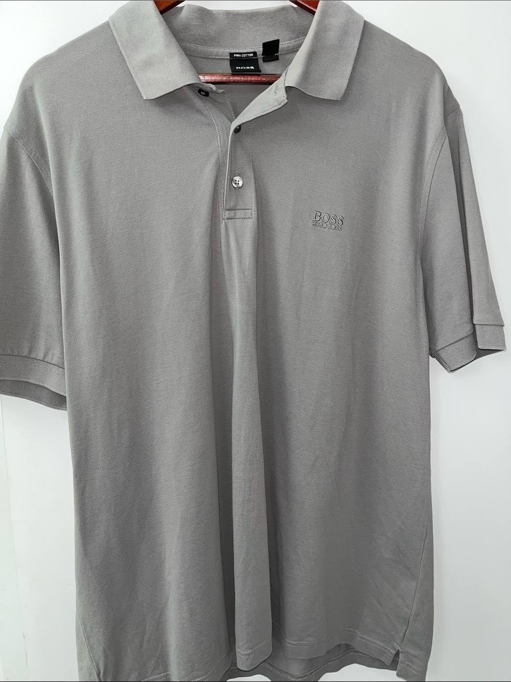 Hugo Boss Gray Men's Polo with Subtle Chest Logo size XXL. GUC